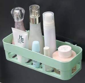 Bathroom Shelves Plastic Wall Mounted Kitchen and Bathroom Shelf Toothbrush Holder